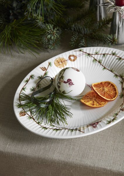 Kähler Design Servírovací talíř Hammershøi Christmas Oval - 28,5 cm KD306