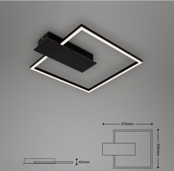 Briloner 3544-015 - LED Stmívatelné stropní svítidlo NICO LED/12W/230V černá