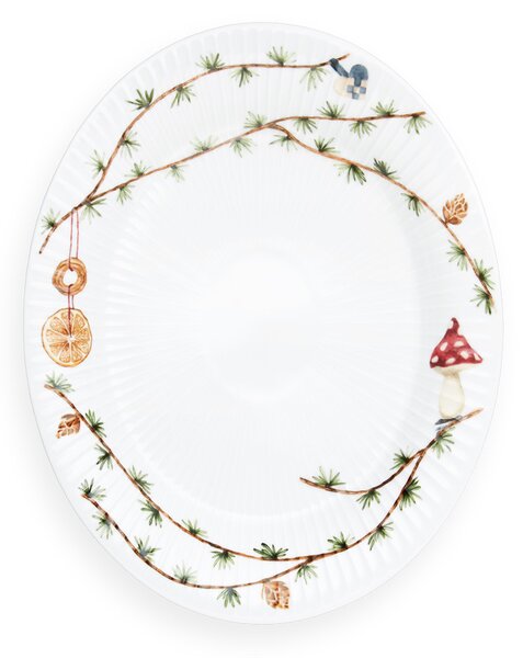 Kähler Design Servírovací talíř Hammershøi Christmas Oval - 28,5 cm KD306