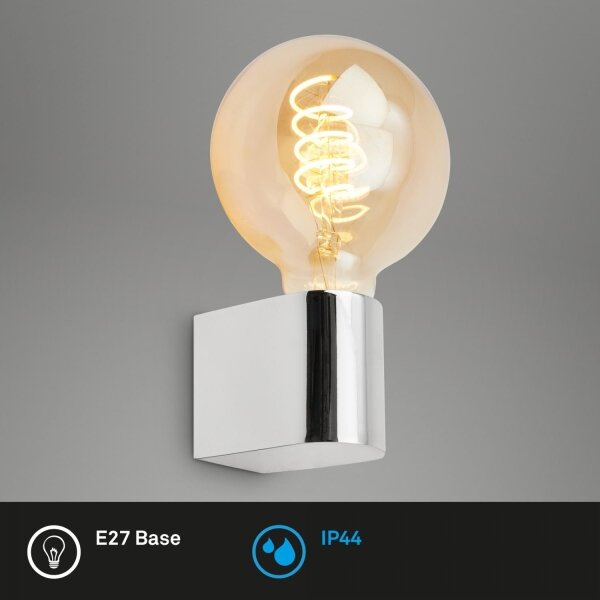 Briloner 2182-018-Koupelnové nástěnné svítidlo DONGA 1xE27/10W/230V lesklý chrom