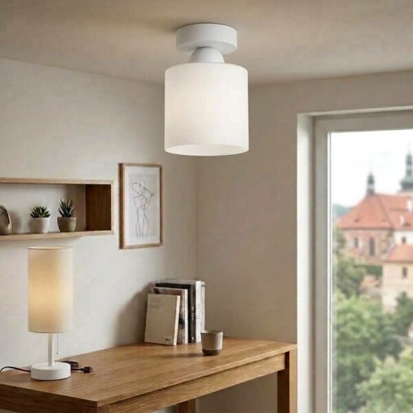 BRILAGI - LED Stropní svítidlo RETRO GLASS 1xE27/60W/230V pr. 10 cm bílá