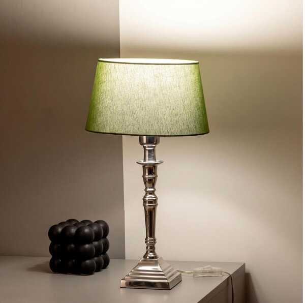 BRILAGI - Stolní lampa CERIA 1xE27/60W/230V pr. 25 cm stříbrná/zelená