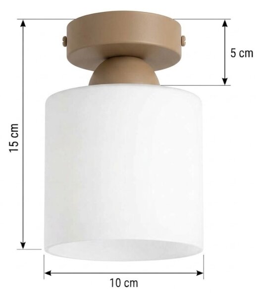 BRILAGI - LED Stropní svítidlo RETRO GLASS 1xE27/60W/230V pr. 10 cm béžová/bílá