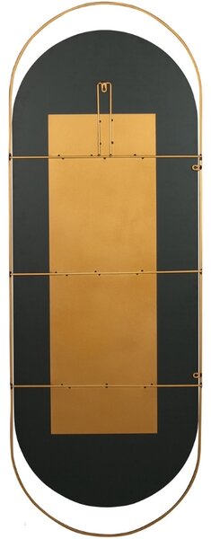 -25 % Dny MOMENTI– WOOOD Oválné kovové závěsné zrcadlo Antique 168x60 cm