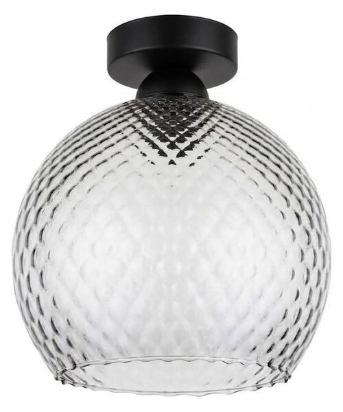 BRILAGI - LED Stropní svítidlo R GLASS 1xE27/60W/230V pr. 25 cm černá/kouř šedá