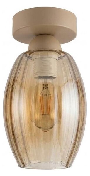 BRILAGI -LED Stropní svítidlo R GLASS 1xE27/60W/230V pr. 17cm béžová/kouř béžová