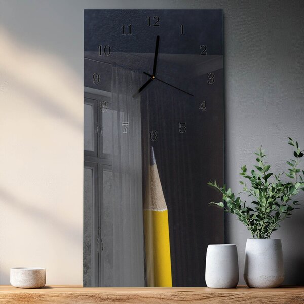 Skleněné hodiny vertikální Tužka zsppc-30x60-00174636
