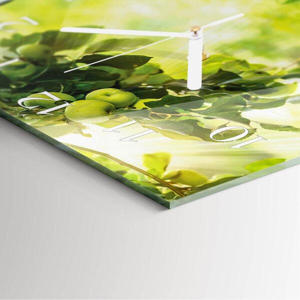 Skleněné hodiny Jabloň zskb-30x30-00085043
