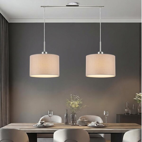 Eglo - LED Lustr na lanku TUNJA 2xE27/60W/230V béžová