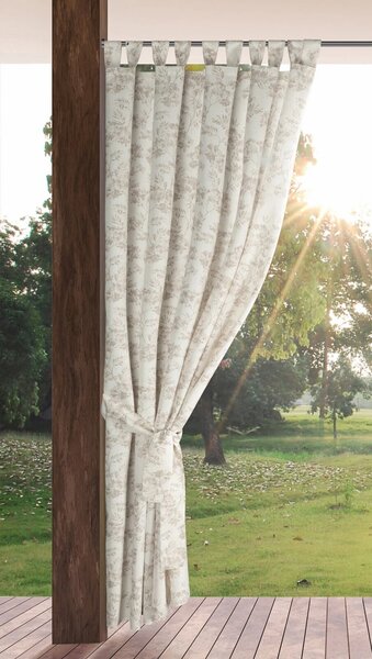 ZAHRADNÍ VODĚODOLNÝ ZÁVĚS NA POUTKÁCH GARDEN 155X240 CM VZOROVANÁ