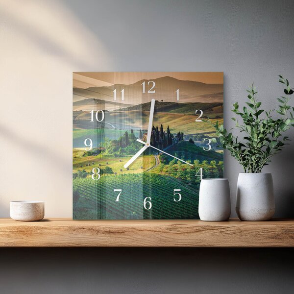 Skleněné hodiny Krajina zskb-30x30-00086463