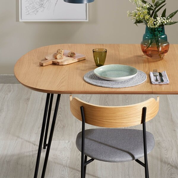 Dubový rozkládací jídelní stůl Kave Home Novac 140-220 x 90 cm