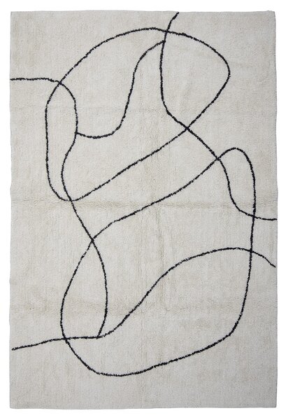 Bavlněný koberec Viga White 180 × 120 cm