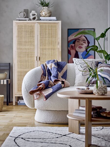 Bavlněný koberec Viga White 180 × 120 cm
