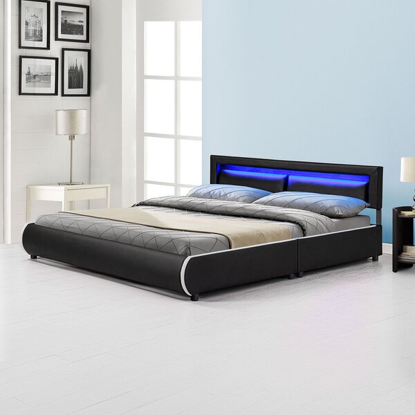 Čalouněná postel Murcia 180 x 200 cm - černá