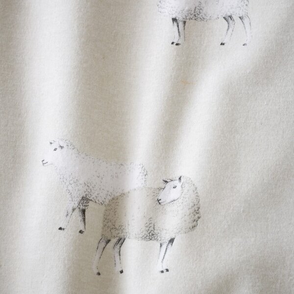 Béžové flanelové povlečení na dvoulůžko 200x200 cm Sheep – Catherine Lansfield