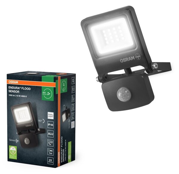 Venkovní reflektor ENDURA OSRAM 20 W se senzorem, studená bílá
