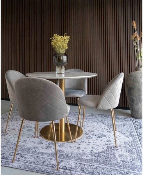 -25 % Dny MOMENTI– Nordic Living Bílý kulatý bistro stůl Ascona 90 cm