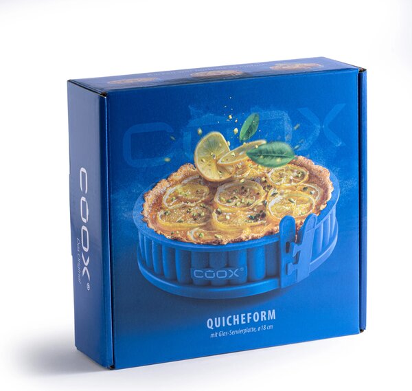 Forma na koláč coox QUICHE se skleněn. základnou a nožkami průměr 18 cm Barva: Červená
