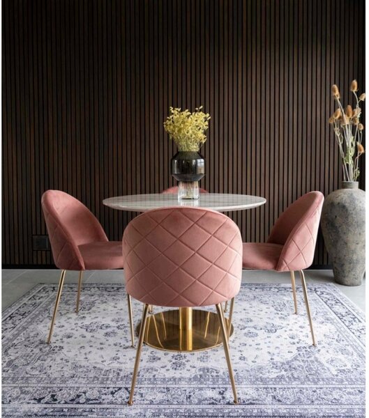 -25 % Dny MOMENTI– Nordic Living Bílý kulatý bistro stůl Ascona 90 cm