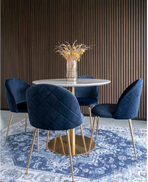 -25 % Dny MOMENTI– Nordic Living Bílý kulatý bistro stůl Ascona 90 cm