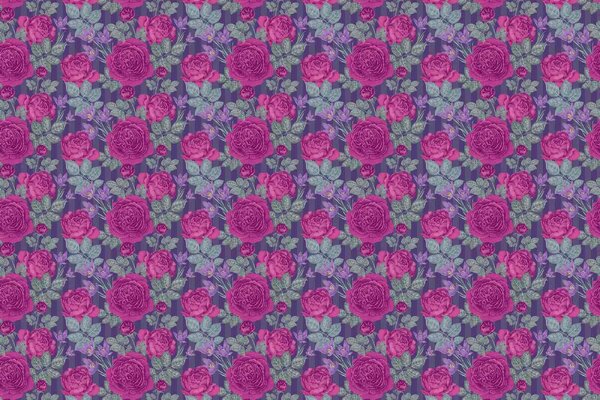 DIMEX | Vliesová fototapeta Vintage vektor květy II. MS-5-2017 | 375 x 250 cm| fialová, šedá, růžová