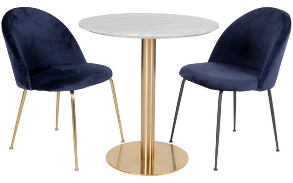 Nordic Living Bílý kulatý jídelní stůl Ascona 110 cm