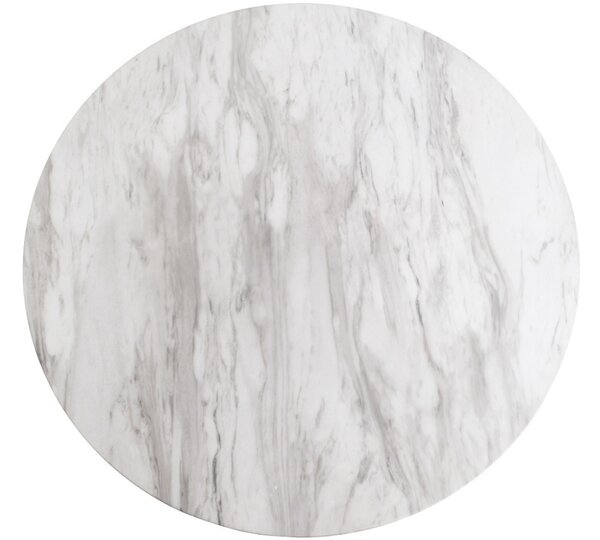 Nordic Living Bílý kulatý jídelní stůl Ascona 110 cm