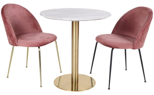 Nordic Living Bílý kulatý jídelní stůl Ascona 110 cm
