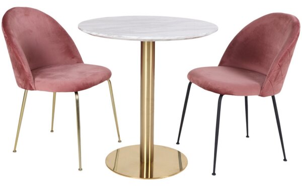 -25 % Dny MOMENTI– Nordic Living Bílý kulatý bistro stůl Ascona 90 cm