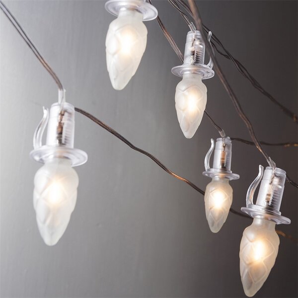 Exihand venkovní souprava Šiška bílá, 20x LED 2200K, čirý kabel, trafo, 19m
