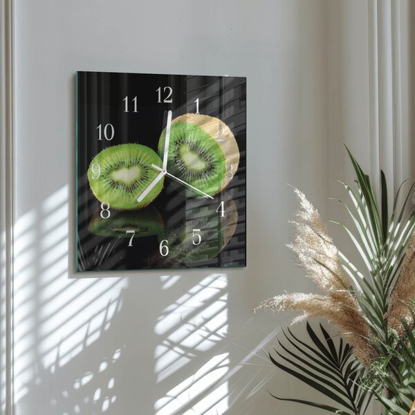 Skleněné hodiny Kiwi zskb-30x30-00079334