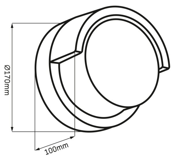 LED Venkovní nástěnné svítidlo ESSEN LED/10W/230V IP44 černá