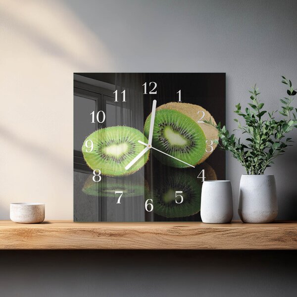 Skleněné hodiny Kiwi zskb-30x30-00079334