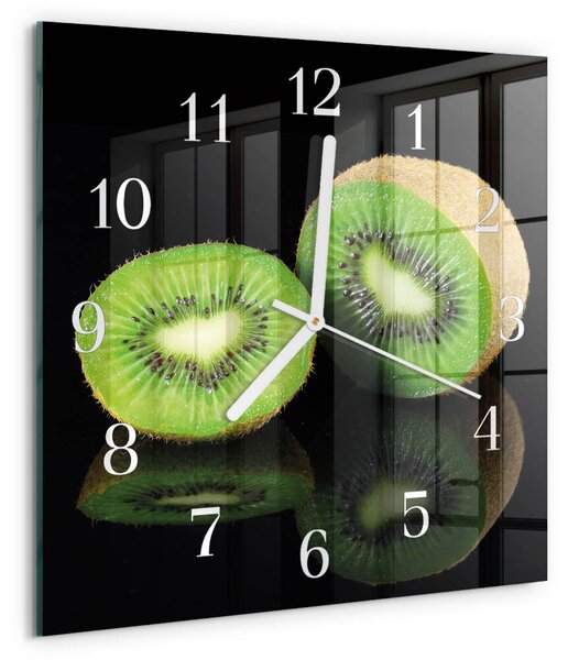 Skleněné hodiny Kiwi zskb-30x30-00079334