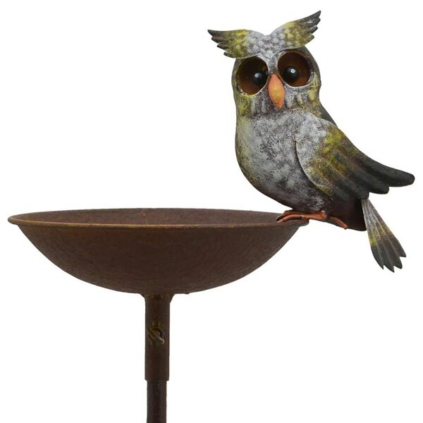 Zapichovací napajedlo pro ptáky Owl, 124,5x24 cm, kov, vícebarevná