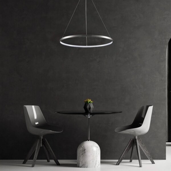 LED Lustr na lanku LEA LED/20W/230V 4000K pr. 50 cm matný chrom