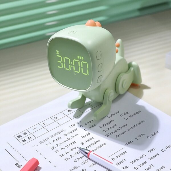 LED Stmívatelná dětská noční lampička s budíkem ROBOT LED/1W/5V 1200 mAh