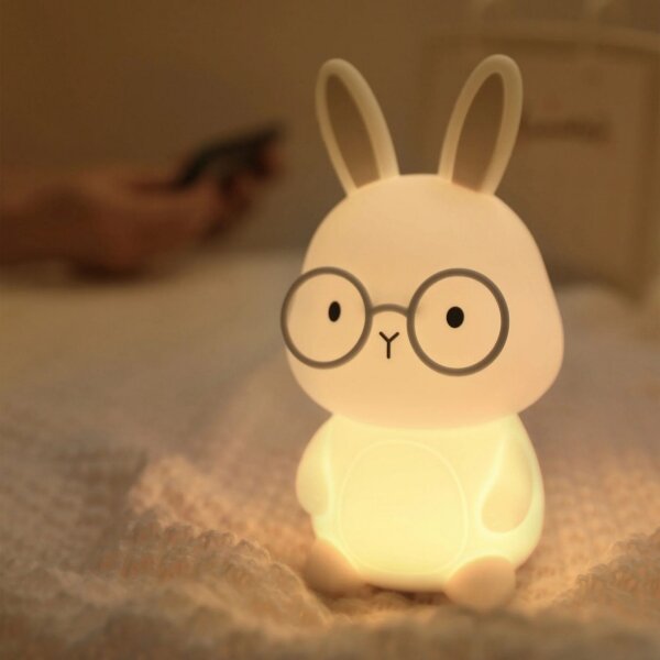 LED RGBW Stmívatelná dětská dotyková lampa FLORKA LED/1W/5V USB 1200 mAh šedá