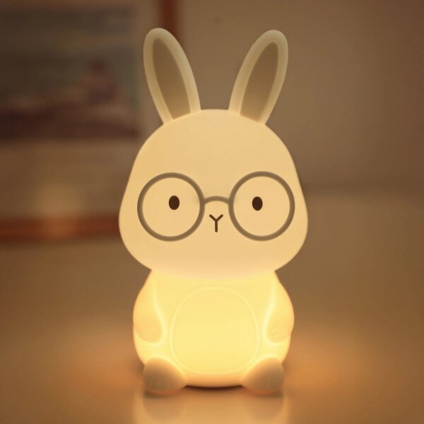 LED RGBW Stmívatelná dětská dotyková lampa FLORKA LED/1W/5V USB 1200 mAh šedá