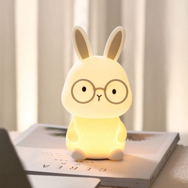 LED RGBW Stmívatelná dětská dotyková lampa FLORKA LED/1W/5V USB 1200 mAh šedá