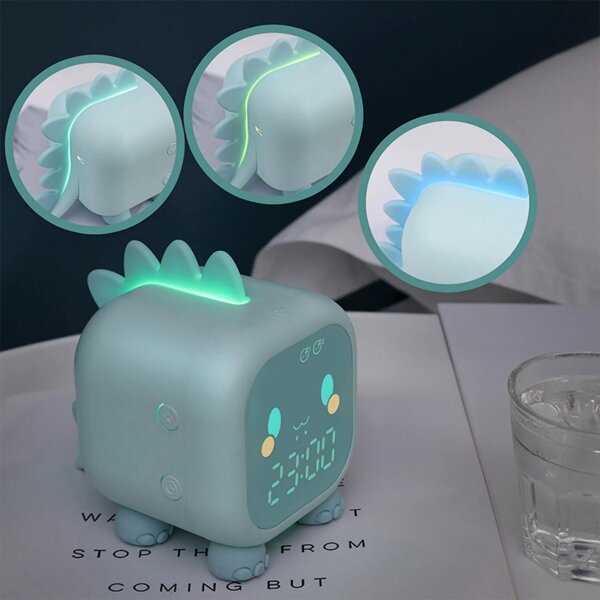 LED RGBW Stmívatelná dětská noční lampička s budíkem FILIP LED/1,5W/5V 1500 mAh