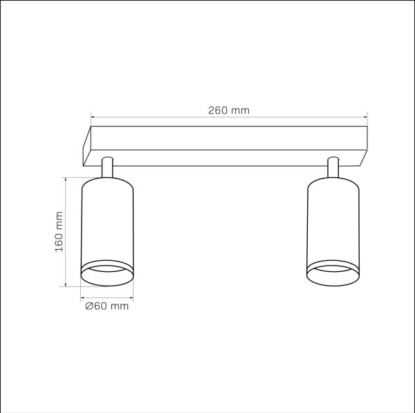 Bodové svítidlo LONDON 2xGU10/10W/230V černá