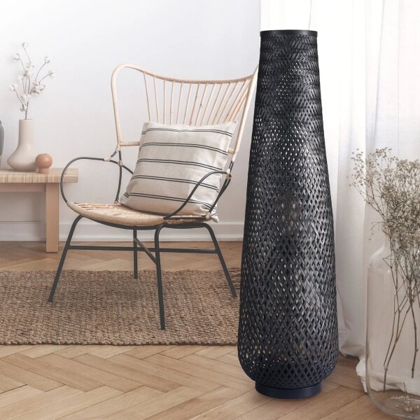 Stojací lampa ZANZIBAR 1xE27/20W/230V černá