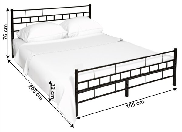 Manželská postel 160 cm Timlu (s roštem)