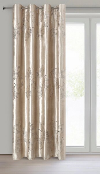 ZATEMŇOVACÍ ZÁVĚS NA KROUŽCÍCH IDALIA 140X250 CM LISTY