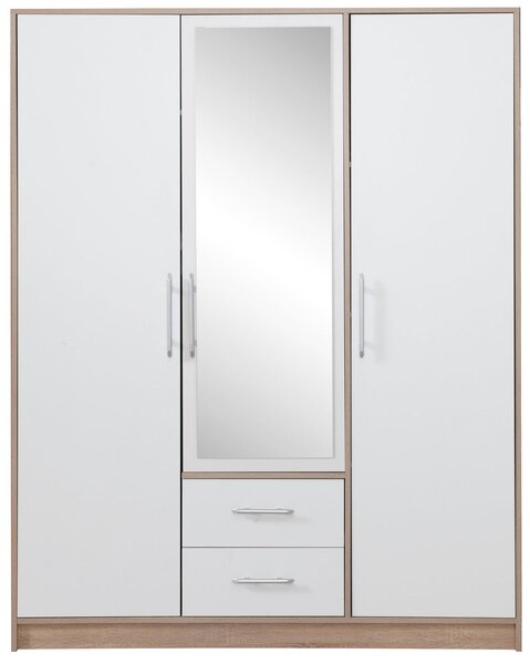Meblar bílá šatní skříň se zrcadlem Serial SR2 150 cm