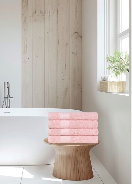 Růžové froté bavlněné ručníky v sadě 4 ks 50x100 cm – Good Morning