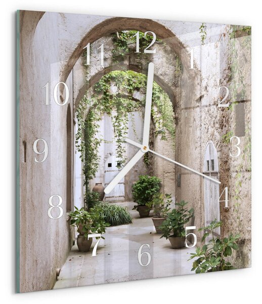 Skleněné hodiny Rostliny na třídě zskb-30x30-00082697
