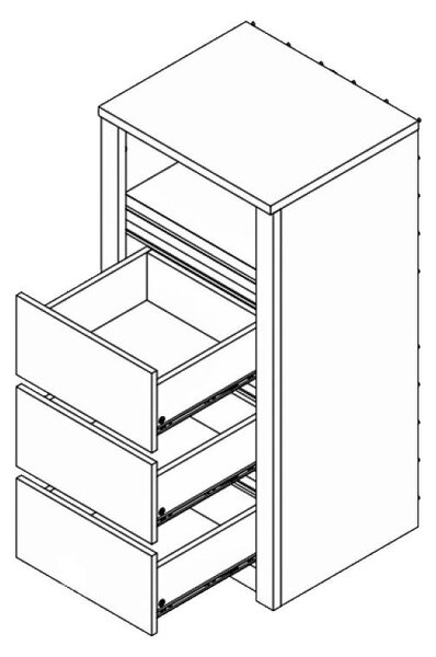 Montana - komoda KS3 - dub trufla